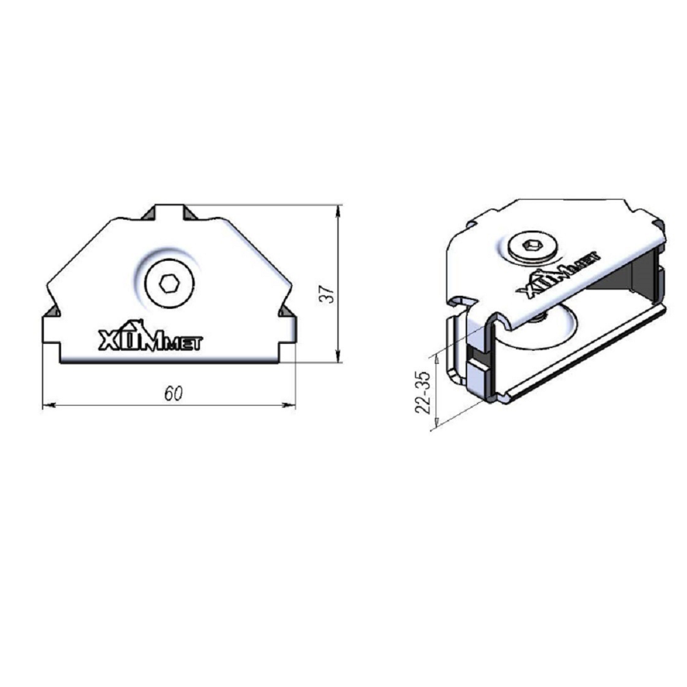 Соединение угловое ХОМмет Xprofil с усилителем ХМ9010002 3 Соединение угловое ХОМмет Xprofil с усилителем ХМ9010002 — изображение 3