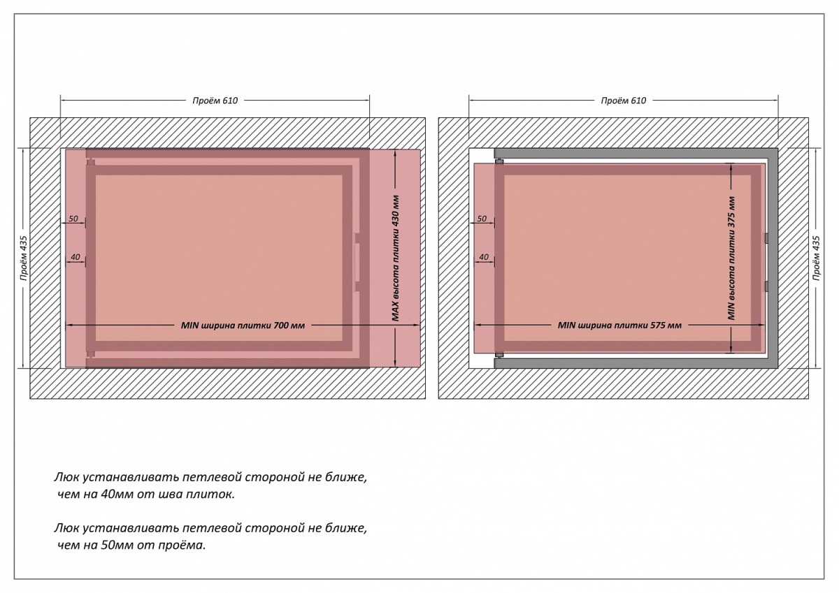 Люк одностворчатый Shagma 60х40 ревизионный под плитку ЛС600x400Г 7 Люк одностворчатый Shagma 60х40 ревизионный под плитку ЛС600x400Г — изображение 7